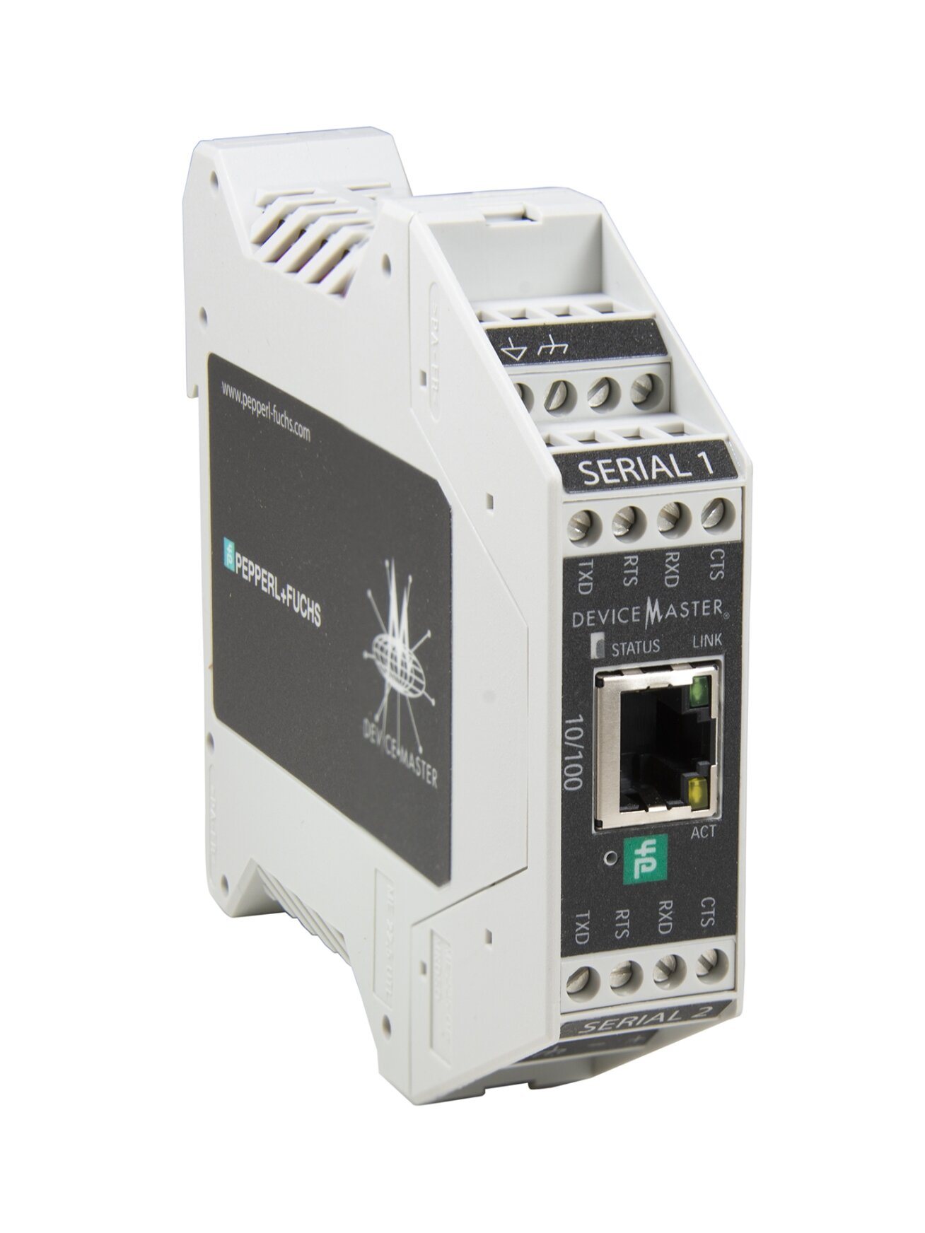 Pepperl+Fuchs ICDM-RX/TCP-2ST/RJ45-DIN (70114045) DeviceMaster serial gateway