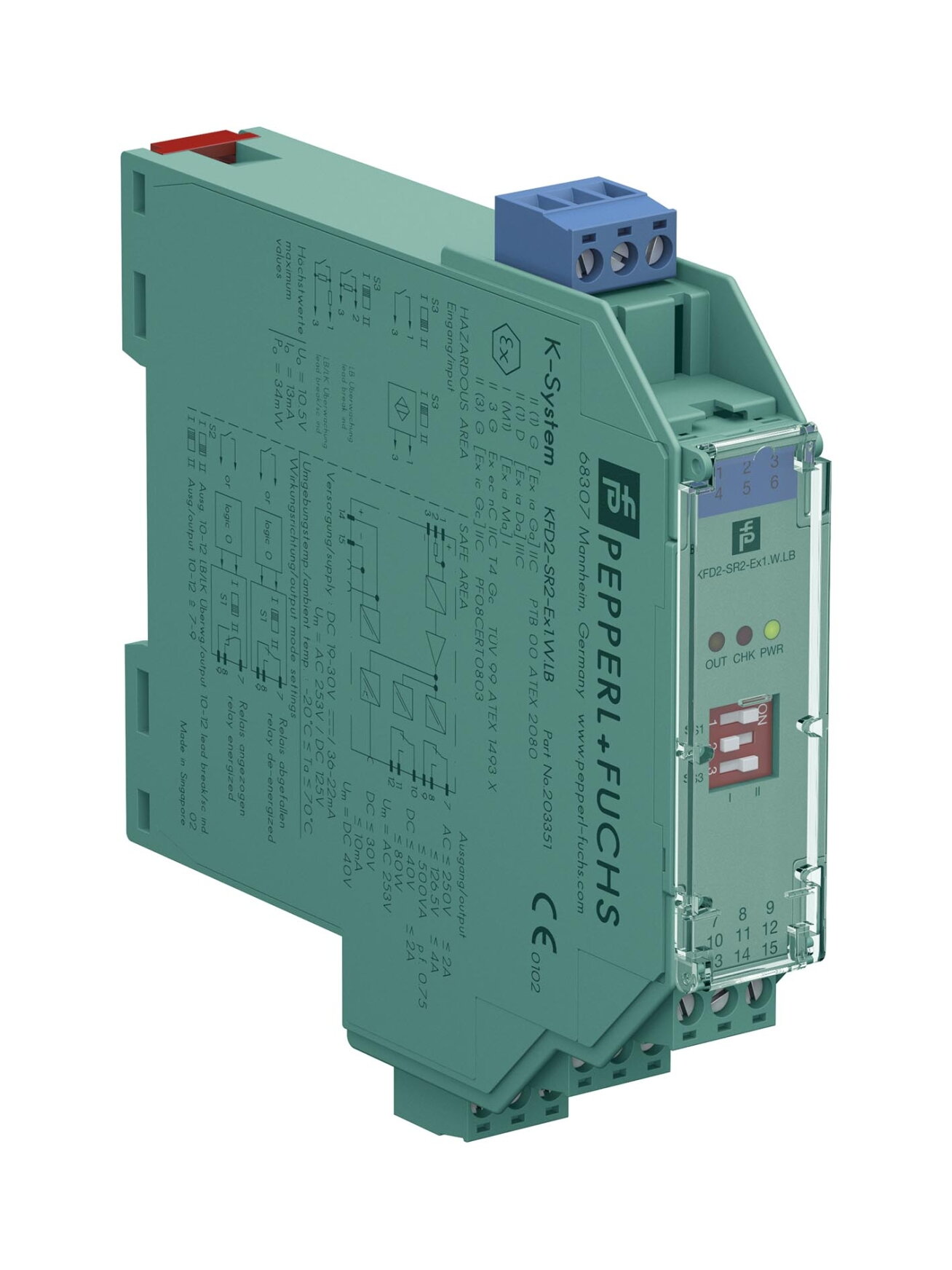 Pepperl+Fuchs KFD2-SR2-EX1.W.LB (203351) Isolated switch amplifier