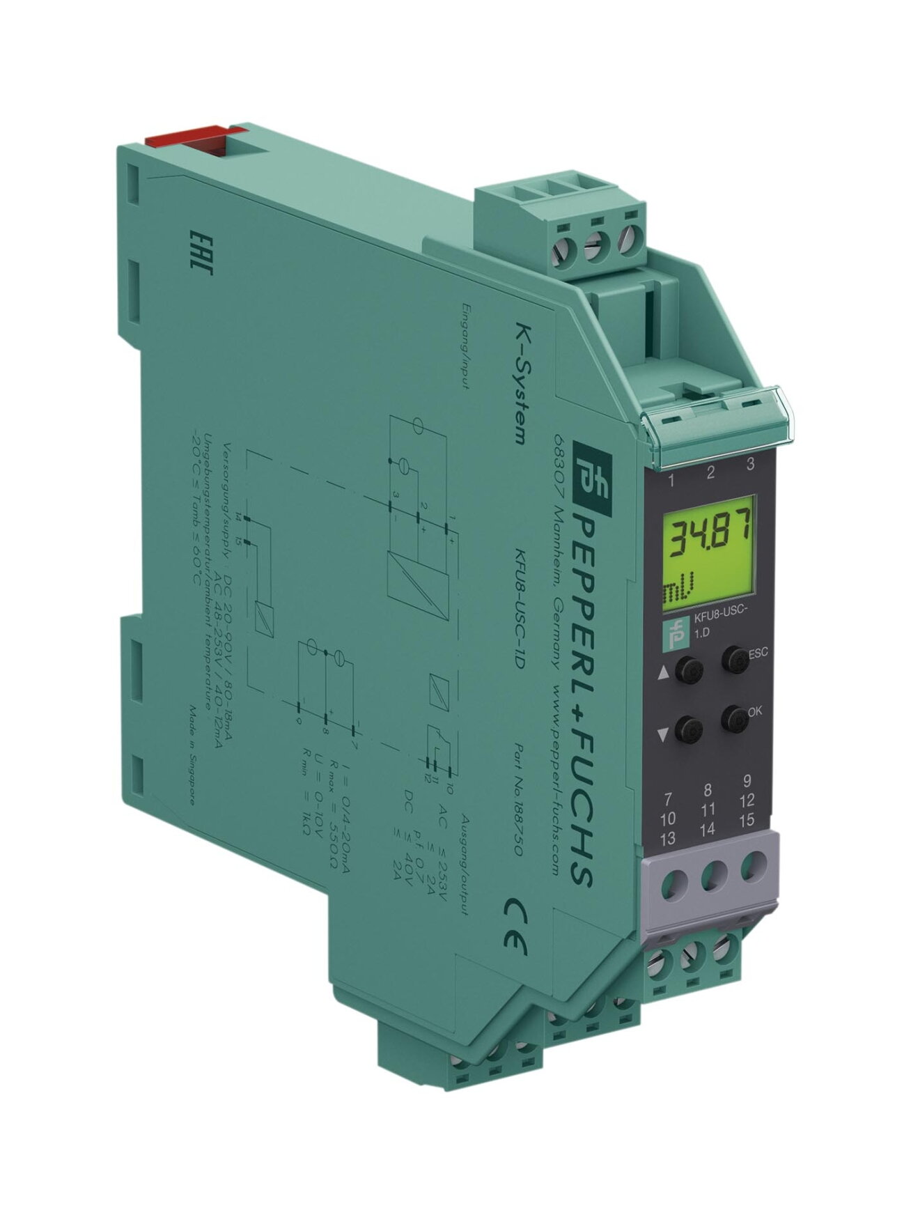 Pepperl+Fuchs KFU8-USC-1.D (188750) Transmitter with limit value