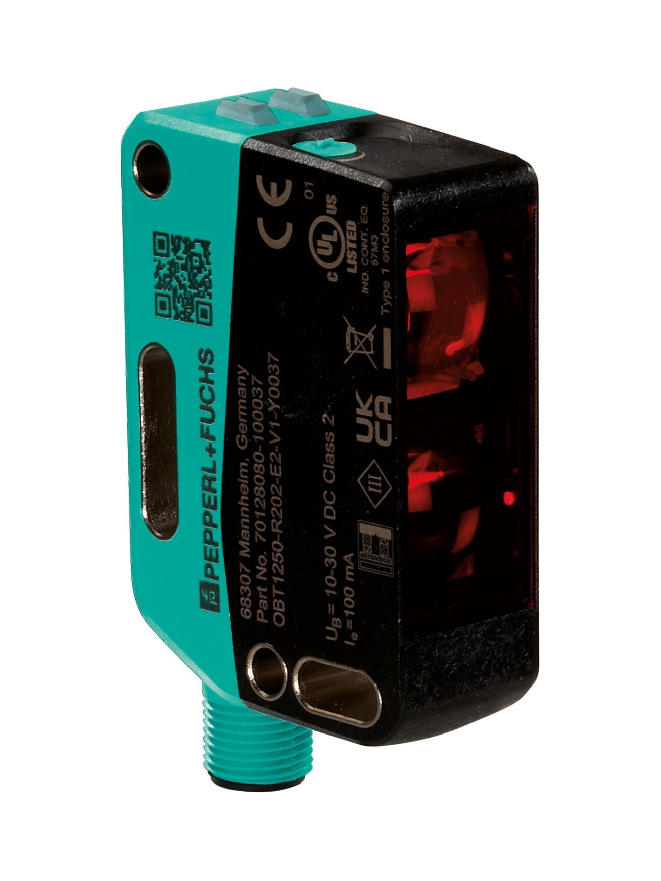 Pepperl+Fuchs OBT1250-R202-E2-V1-Y0037 (70128080-100037) Diffuse photoelectric sensor with background suppression (HGA)