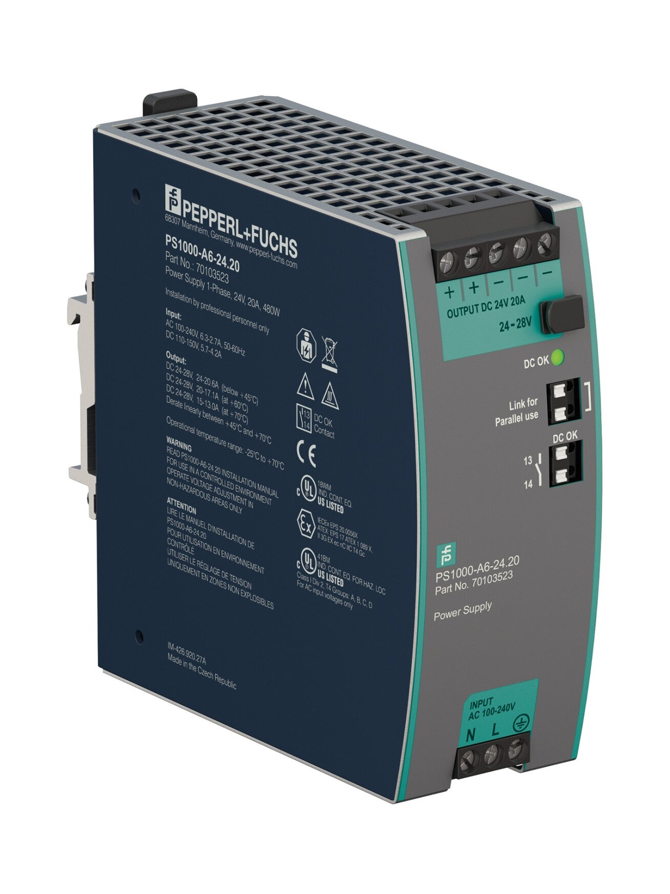 Pepperl+Fuchs PS1000-A6-24.20 (70103523) Power supply