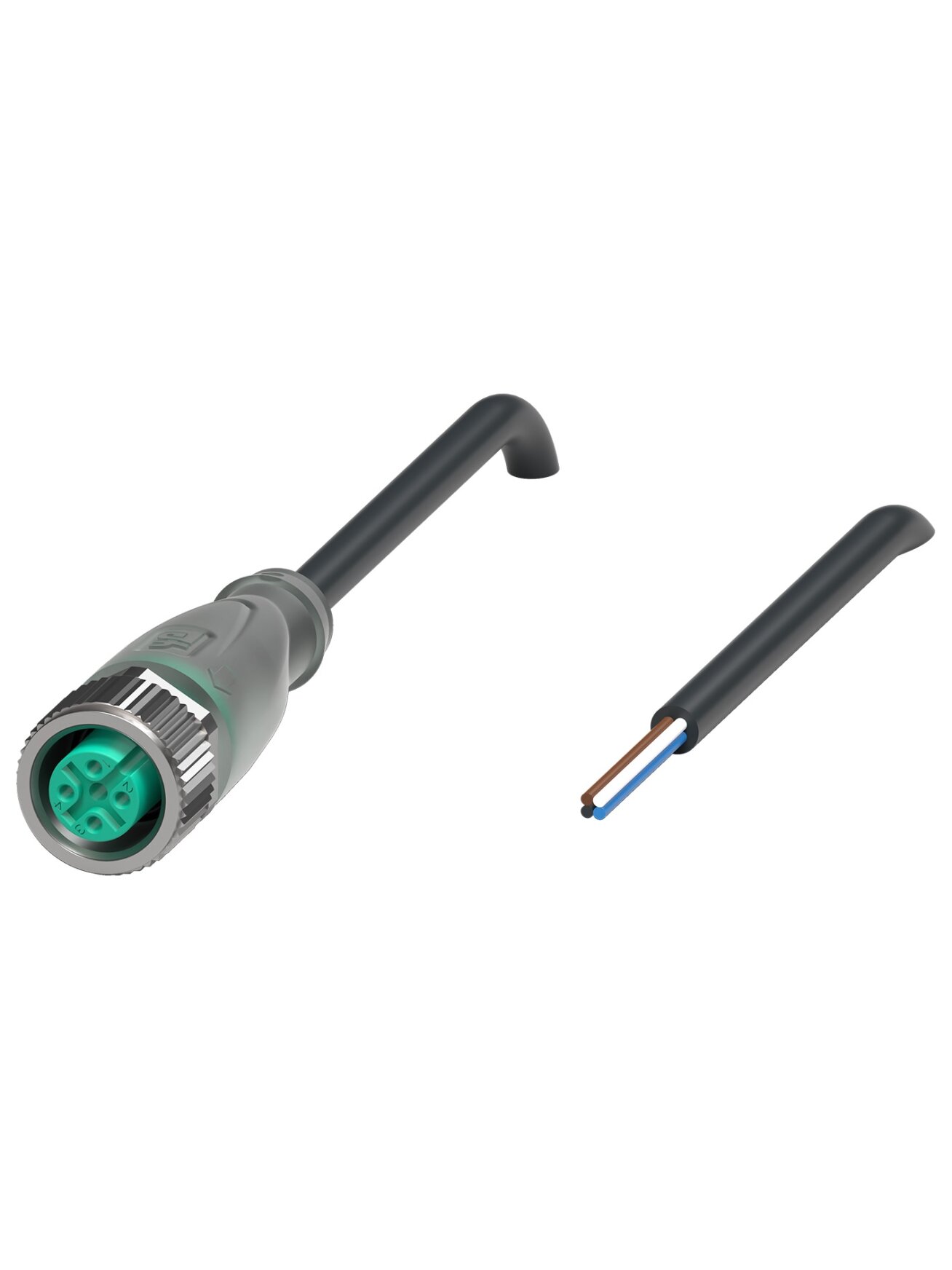 Pepperl+Fuchs V1-G-A2-BK15M-PUR-U (70137220-100070) M12 screw-lock cordset with LED