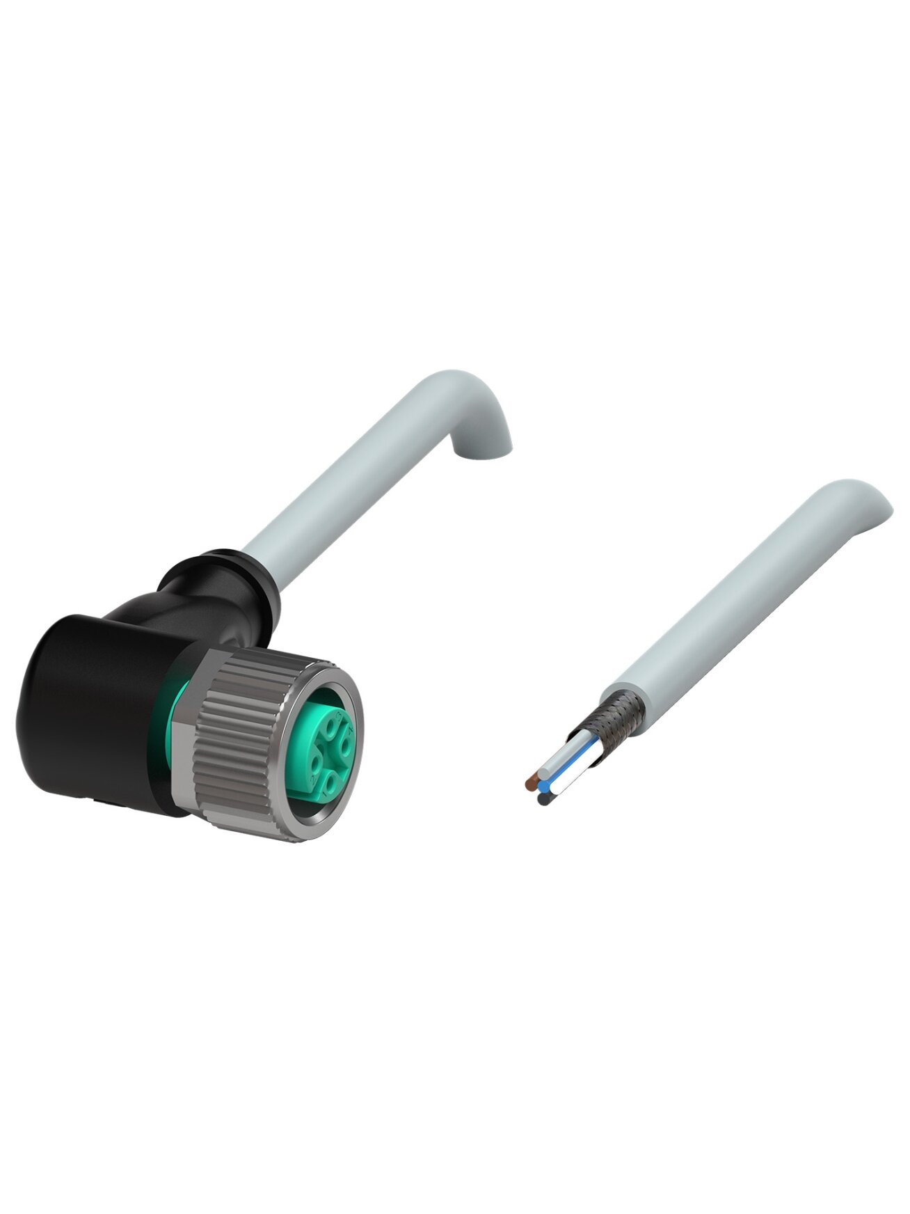Pepperl+Fuchs V15-W-30M-PUR-ABG (221355) Cable socket
