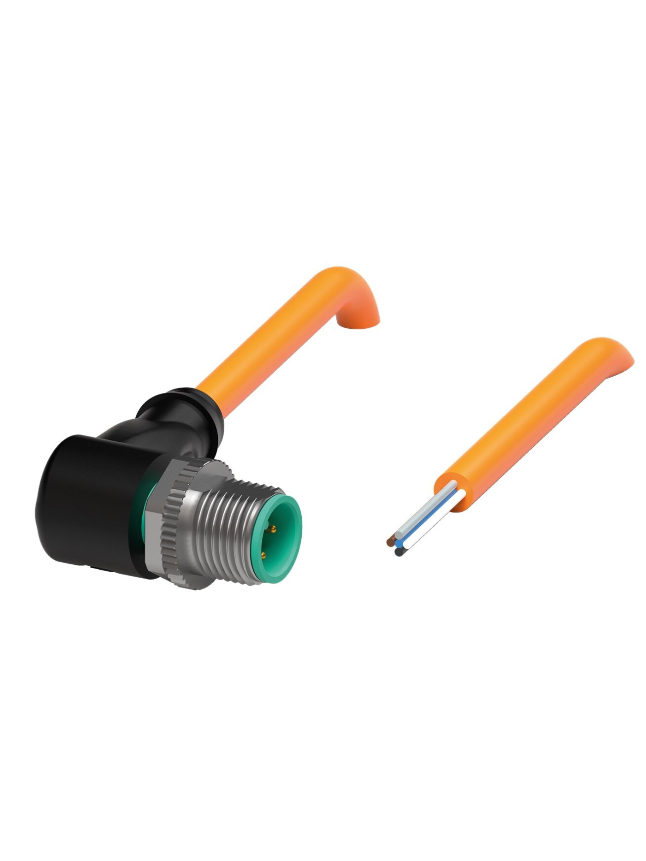 Pepperl+Fuchs V15-W-OR5M-PUR-A1 (70128170-100150) M12 screw-lock cordset without shielding/LED
