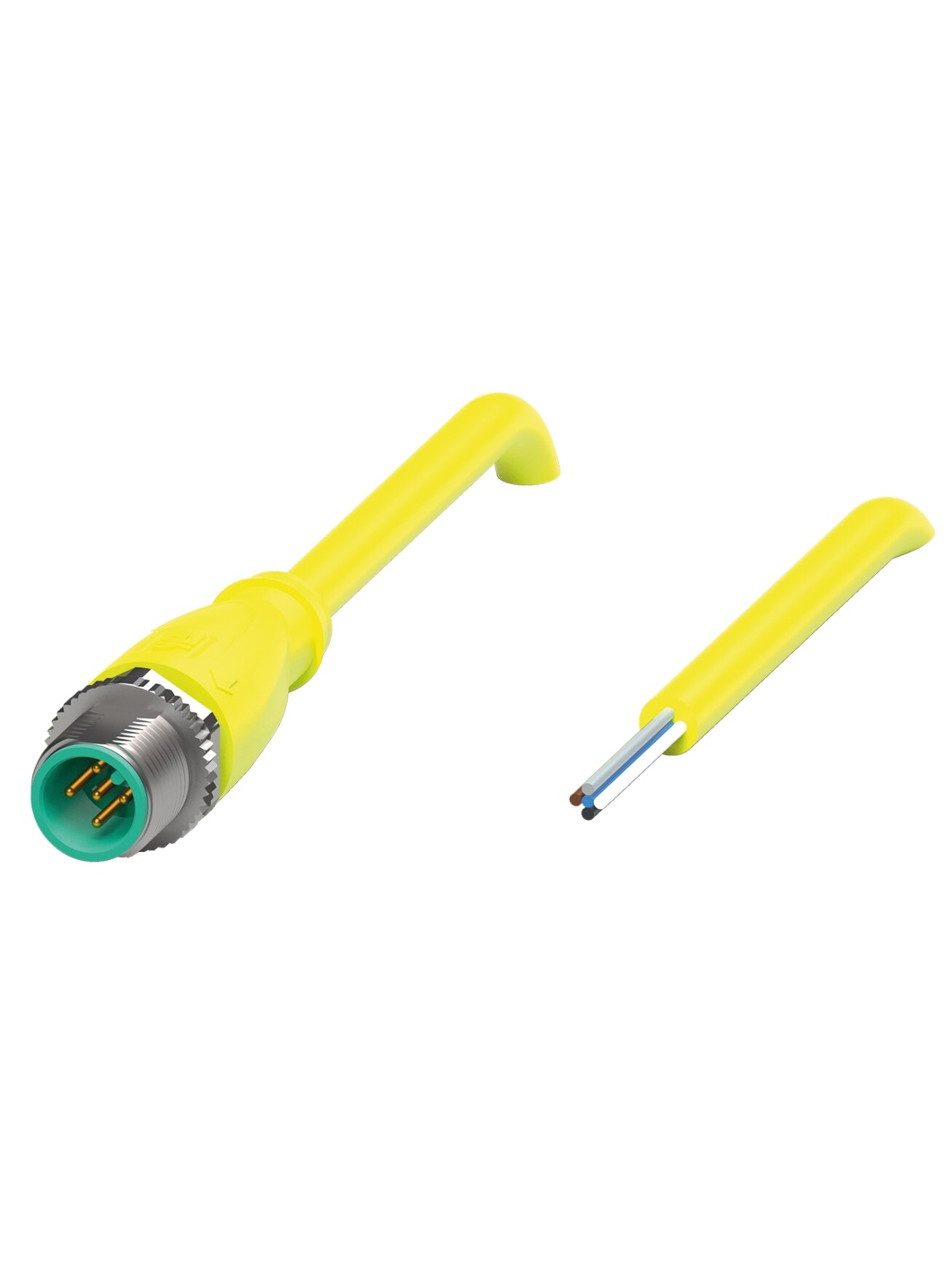 Pepperl+Fuchs V15S-G-S-YE15M-PUR-A1 (70128170-100068) M12 screw-lock cordset without shielding/LED Pepperl+Fuchs V15S-G-S-YE15M-PUR-A1 (70128170-100068) M12 screw-lock cordset without shielding/LED