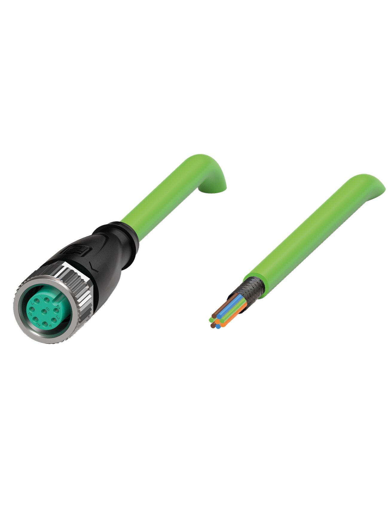 Pepperl+Fuchs V19-G-GN1M-PUR-E2S (70168613) Ethernet cordset