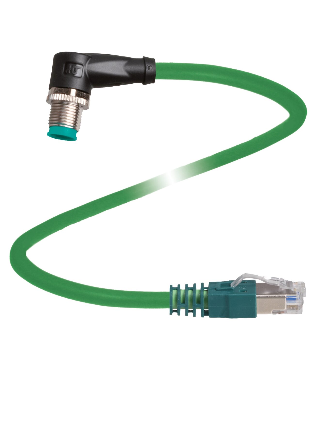 Pepperl+Fuchs V1SD+90-W-GN0,3M-PUR-E2S-V45-G (70165006) Ethernet cable
