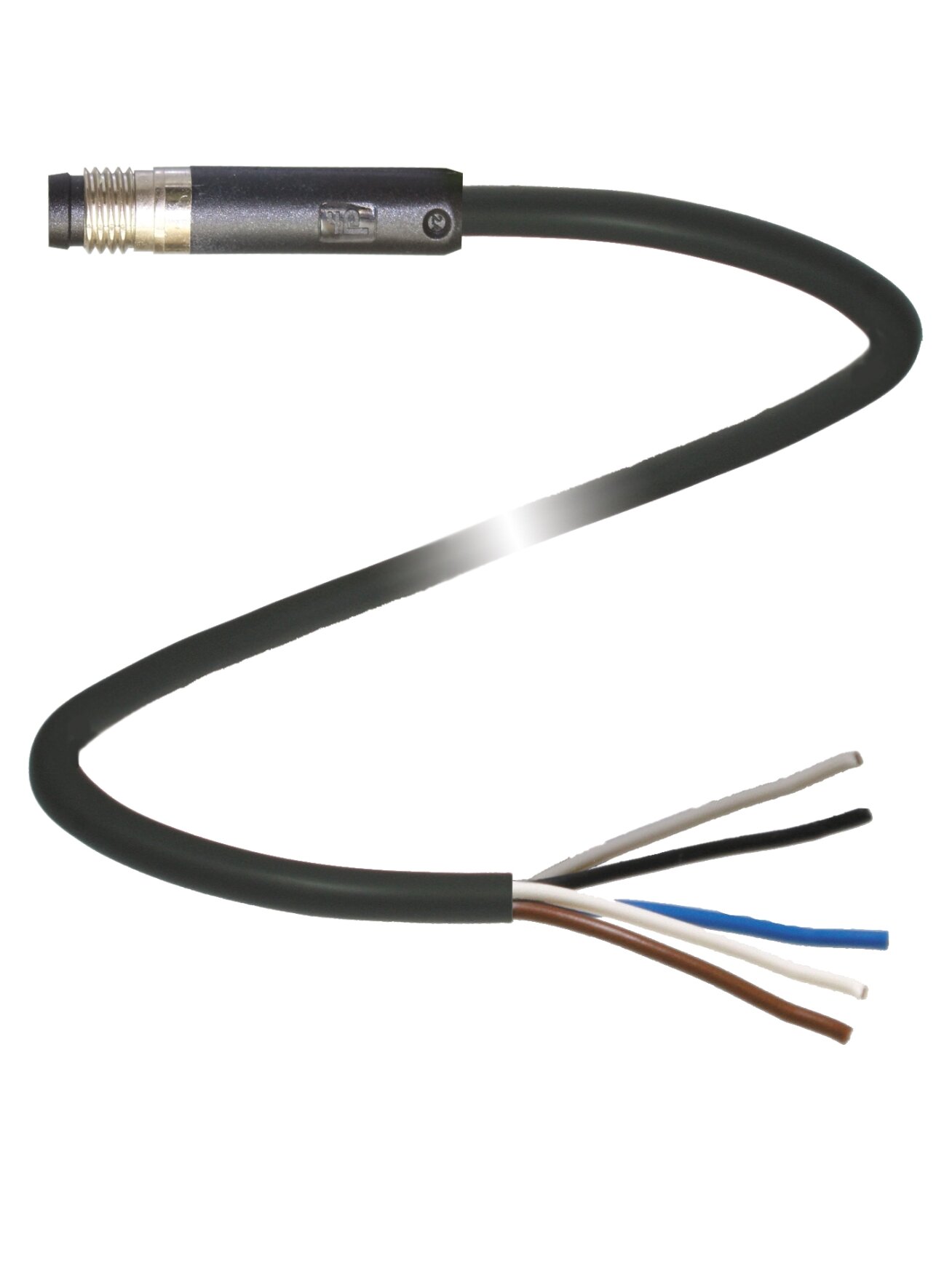 Pepperl+Fuchs V311S-GR-BK1M-PUR-U (70127484-100003) M8 snap-in cordset without LED/shielding