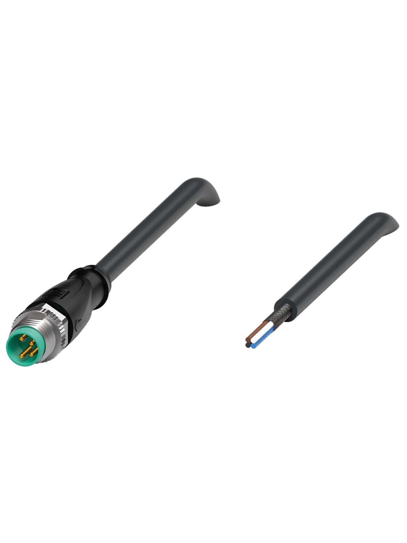 Pepperl+Fuchs V31S-GM-BK1M-PUR-U/ABG (70145901-100001) Shielded M8 screw-lock cordset