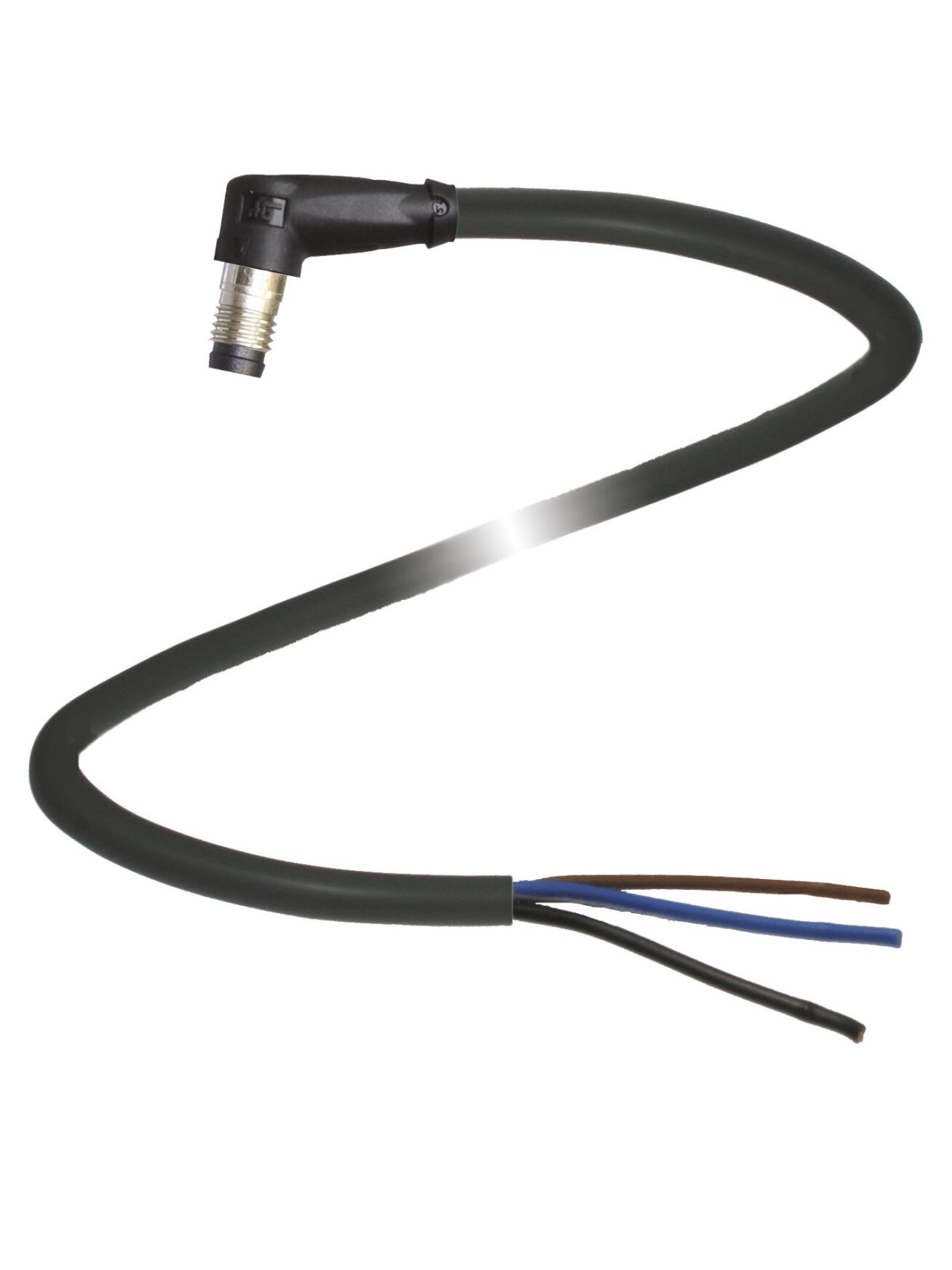 Pepperl+Fuchs V3S-WR-BK1M-PUR-U (70130070) M8 snap-in cordset without LED/shielding
