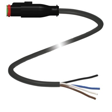 Pepperl+Fuchs DT4S-G-BK1,5M-PUR-O1 (305289) Kabelis su lizdine jungtimi