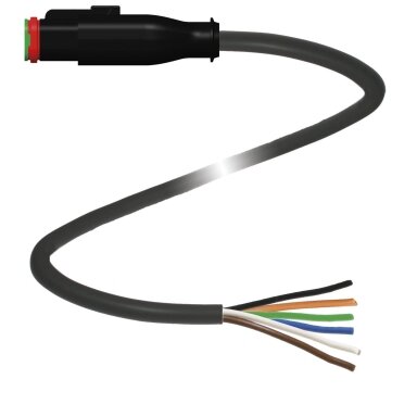 Pepperl+Fuchs DT6S-G-BK6M-PUR-O1 (70167482) Kabelis su lizdine jungtimi