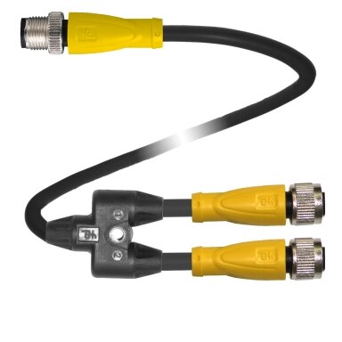 Pepperl+Fuchs V1-G-S-2M-T-0,6M-PUR-A-V1-G (259124) Kabelis su Y formos šakotuvu