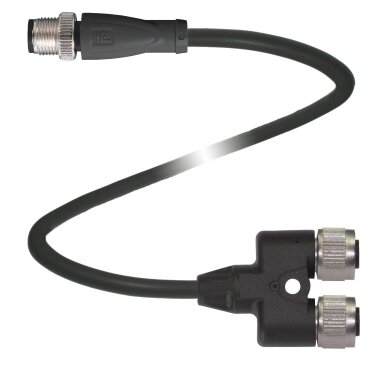 Pepperl+Fuchs V1-G-T-BK0,6M-PUR-U-V1-G (281614) Kabelis su Y formos šakotuvu