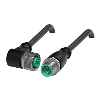 Pepperl+Fuchs V1-W-BK1M-PUR-O1S-V1-G (70142171-100032) Kabelis su prisukama M12 jungtimi