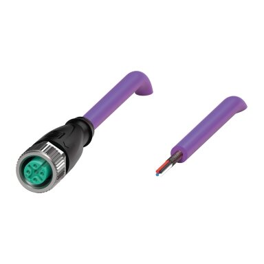 Pepperl+Fuchs V15-G-VT1,5M-PUR-U/CAN (70114140) Kabelis su lizdine jungtimi