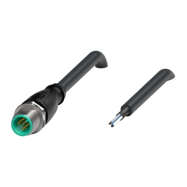 Pepperl+Fuchs V15S-G-BK10M-PUR-U/ABG (70142171-100010) Kabelis su prisukama M12 jungtimi