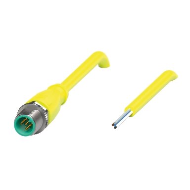 Pepperl+Fuchs V15S-G-S-YE15M-PUR-A1 (70128170-100068) Kabelis su prisukama M12 jungtimi, be ekranavimo ir LED