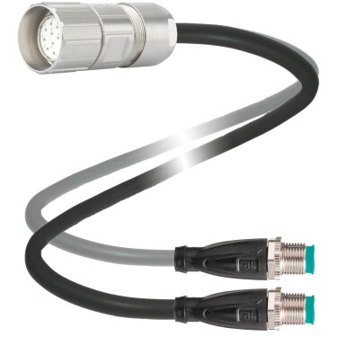 Pepperl+Fuchs V23-G-T-0,3M-PUR-TP-V19/V19-G (70172780) Y formos šakotuvo kabelis