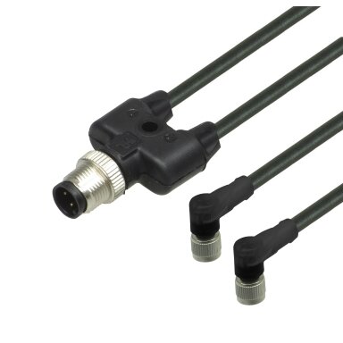 Pepperl+Fuchs V3-WM-BK1,5M-PUR-U-T-V1-G (275518) Kabelis su Y formos šakotuvu