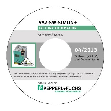 Pepperl+Fuchs VAZ-SW-SIMON+ (208791) K30/K31 AS-i saugos stebėjimo įrenginio programinė įranga (sutrumpinta)