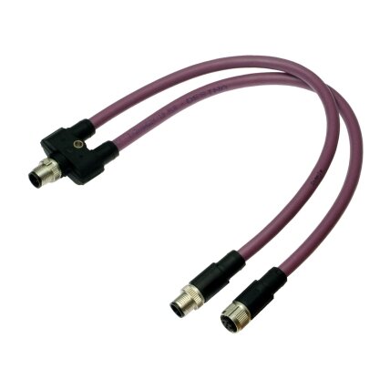 Pepperl+Fuchs ICZ-3T-0,3M-PUR ABG-V15B-G (249684) PROFIBUS Y formos jungiamasis kabelis Pepperl+Fuchs ICZ-3T-0,3M-PUR ABG-V15B-G (249684) PROFIBUS Y formos jungiamasis kabelis