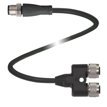 Pepperl+Fuchs V1-G-T-BK0,6M-PUR-A-V1-G (253335) Kabelis su T formos šakotuvu Pepperl+Fuchs V1-G-T-BK0,6M-PUR-A-V1-G (253335) Kabelis su T formos šakotuvu