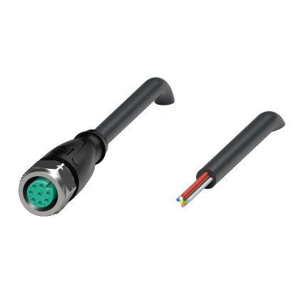 Pepperl+Fuchs V19-GV4A-BK5M-PVC-U (70128170-100211) Kabelis su prisukama M12 jungtimi, be ekranavimo ir LED Pepperl+Fuchs V19-GV4A-BK5M-PVC-U (70128170-100211) Kabelis su prisukama M12 jungtimi, be ekranavimo ir LED