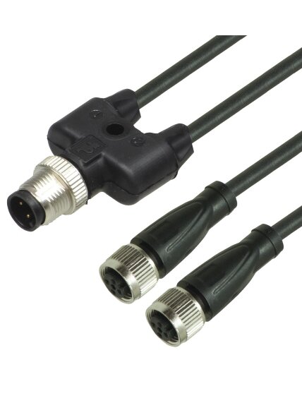 Pepperl+Fuchs V1-G-BK0,3M-PUR-A-T-V1-G (273559) Y-splitter cordset Pepperl+Fuchs V1-G-BK0,3M-PUR-A-T-V1-G (273559) Y-splitter cordset