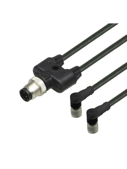 Pepperl+Fuchs V1-W-BK0,3M-PUR-U-T24B-V1-G (275516) Y-splitter cordset Pepperl+Fuchs V1-W-BK0,3M-PUR-U-T24B-V1-G (275516) Y-splitter cordset