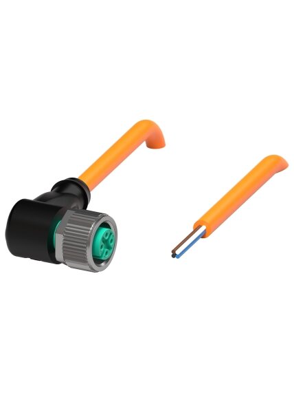 Pepperl+Fuchs V1-W-OR10M-PUR-A1 (70128170-100163) M12 screw-lock cordset without shielding/LED Pepperl+Fuchs V1-W-OR10M-PUR-A1 (70128170-100163) M12 screw-lock cordset without shielding/LED