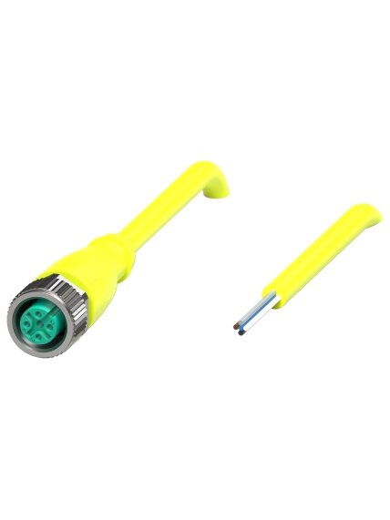 Pepperl+Fuchs V15-G-S-YE25M-PUR-A1 (70128170-100079) M12 screw-lock cordset without shielding/LED Pepperl+Fuchs V15-G-S-YE25M-PUR-A1 (70128170-100079) M12 screw-lock cordset without shielding/LED