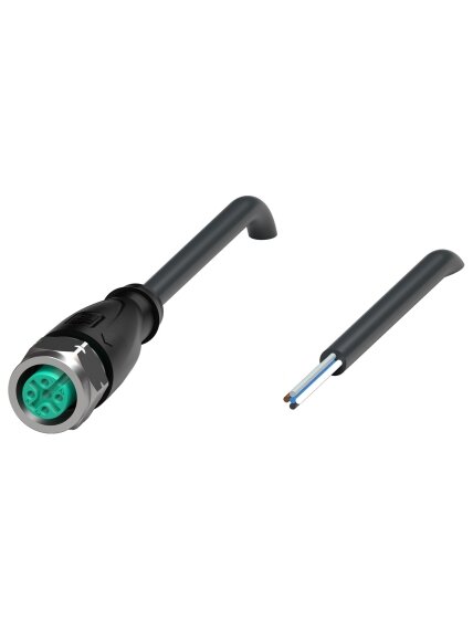 Pepperl+Fuchs V15-GV4A-BK10M-PUR-U (256042) Cable socket Pepperl+Fuchs V15-GV4A-BK10M-PUR-U (256042) Cable socket