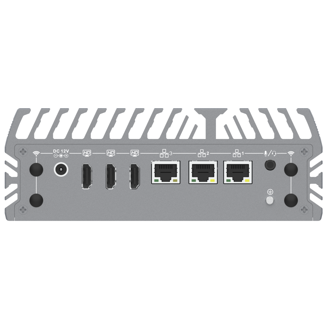 Technica TBOX-ALP-3H Įterptinė (embedded) sistema be ventiliatoriaus su Alder Lake-P i3-1215U/i5-1235U/i7-1255U procesoriumi, 3 HDMI ir 3 2,5 G LAN jungtimis