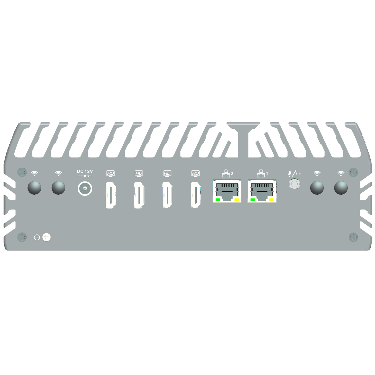 Technica TBOX-ALP-4H Įterptinė (embedded) sistema be ventiliatoriaus su Alder Lake-P i3-1215U/i5-1235U/i7-1255U procesoriumi, 4 HDMI ir 2 2,5 G LAN jungtimis