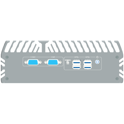 Technica TBOX-ALP-4H Įterptinė (embedded) sistema be ventiliatoriaus su Alder Lake-P i3-1215U/i5-1235U/i7-1255U procesoriumi, 4 HDMI ir 2 2,5 G LAN jungtimis 1