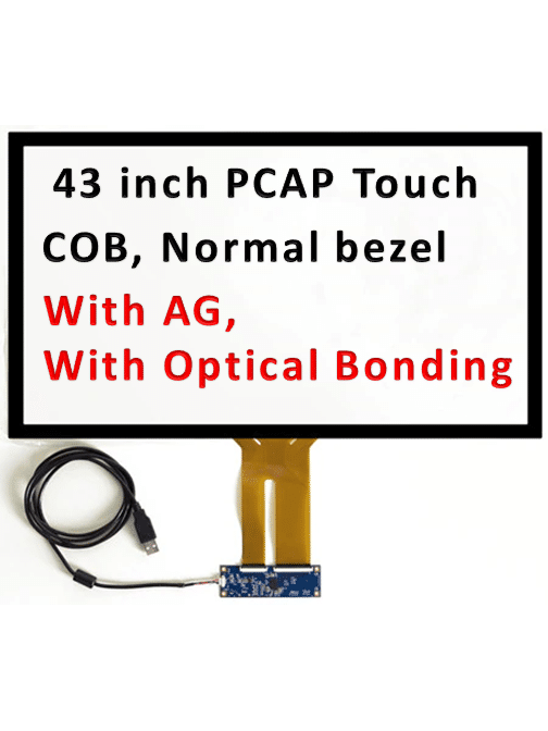 Technica TEC-Q430155A-A2 43 inch PCAP Touch, COB, Normal bezel, EETI IC, with AG, with Optical Bonding