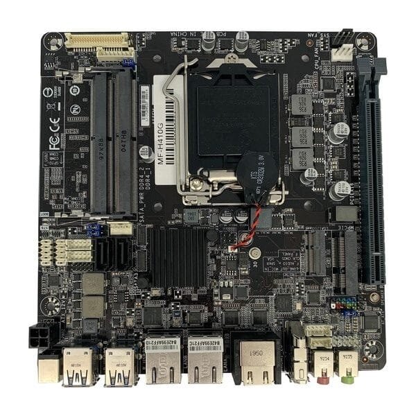 Technica MF-H410G Plona Mini-ITX įterptinė (embedded) pagrindinė plokštė, 10-uoju Comet Lake-S Core i9/i7/i5/i3/Pentium/Celeron Technica MF-H410G Plona Mini-ITX įterptinė (embedded) pagrindinė plokštė, 10-uoju Comet Lake-S Core i9/i7/i5/i3/Pentium/Celeron